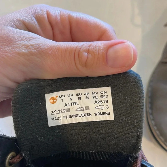 Women's Gray Leather Boots - Picture 5 of 6